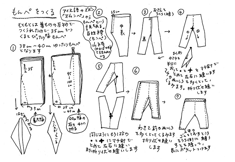 早川ユミ もんぺ サルエルパンツ-